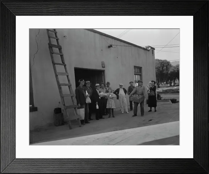 Framed Print : Self-help cooperative, members of the community, Burbank, California, 1936. Creator: Dorothea Lange Framed Print : Self-help cooperative, members of the community, Burbank, California, 1936. Creator: Dorothea Lange