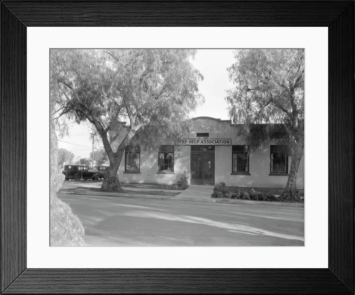 Framed Print : Self-help cooperative unit, Burbank, California, 1936. Creator: Dorothea Lange Framed Print : Self-help cooperative unit, Burbank, California, 1936. Creator: Dorothea Lange