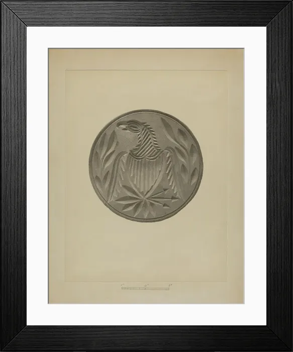 Framed Print : Pa. German Butter Stamp, 1935 / 1942. Creator: Charles Von Urban Framed Print : Pa. German Butter Stamp, 1935 / 1942. Creator: Charles Von Urban
