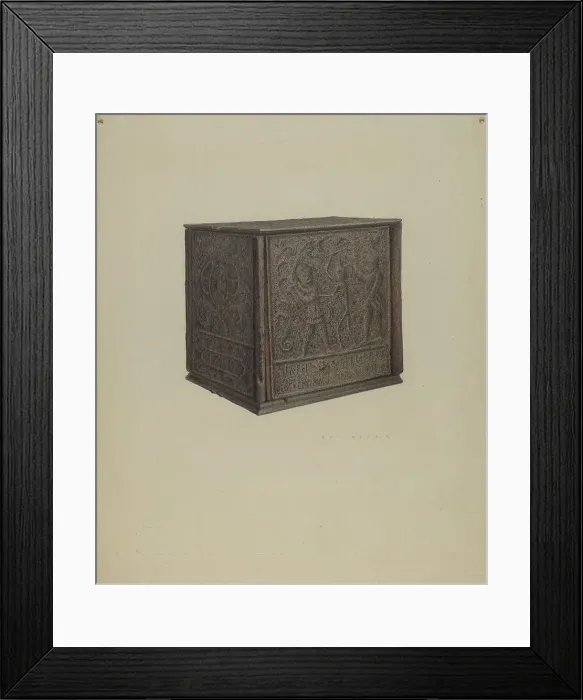 Framed Print : Jamb Stove, c. 1938. Creator: Roy Weber Framed Print : Jamb Stove, c. 1938. Creator: Roy Weber