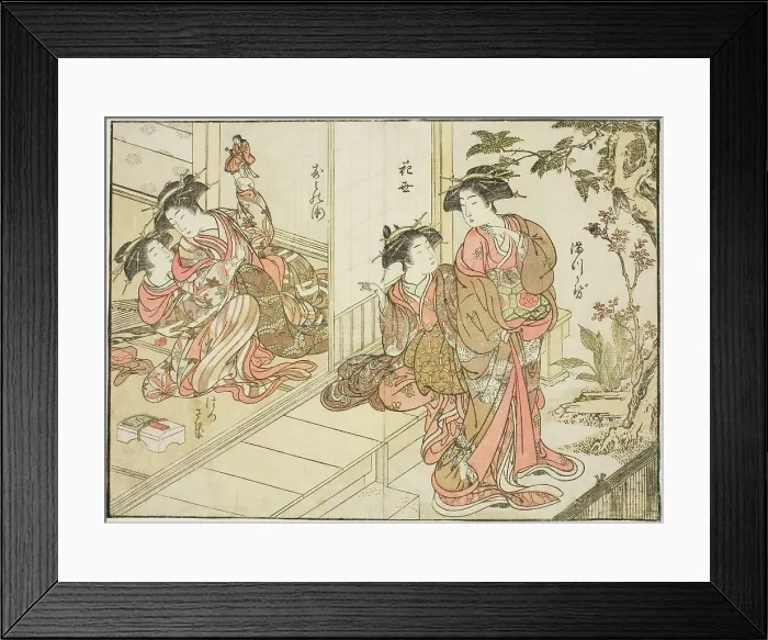 Framed Print : Courtesans of Maruebiya, from the book Mirror of Beautiful Women of the Pleasure Quarters... 1776. Creator: Shunsho. Courtesans of Maruebiya, from the book Mirror of Beautiful Women of the Pleasure Quarters... 1776. Creator: Shunsho Framed Print : Courtesans of Maruebiya, from the book Mirror of Beautiful Women of the Pleasure Quarters... 1776. Creator: Shunsho. Courtesans of Maruebiya, from the book Mirror of Beautiful Women of the Pleasure Quarters... 1776. Creator: Shunsho