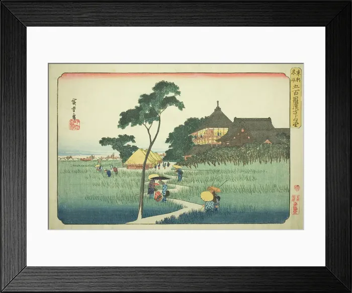 Framed Print : Sazai Hall at the Temple of the Five Hundred Arhats (Gohyaku rakan Sazaido), from the seri... c. 18 Creator: Ando Hiroshige Framed Print : Sazai Hall at the Temple of the Five Hundred Arhats (Gohyaku rakan Sazaido), from the seri... c. 18 Creator: Ando Hiroshige