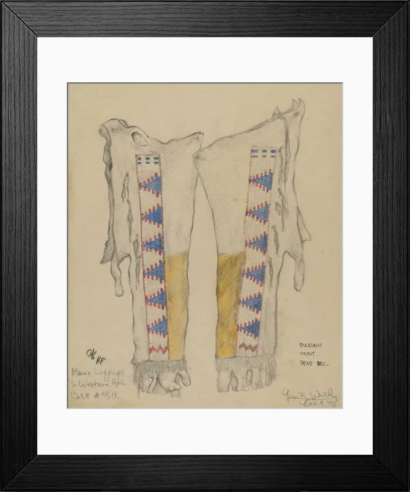 Framed Print : Leggings, 1935. Creator: George B. Wally Framed Print : Leggings, 1935. Creator: George B. Wally