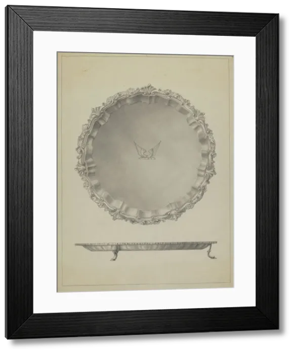Framed Print : Silver Tray, c. 1936. Creator: Simon Weiss Framed Print : Silver Tray, c. 1936. Creator: Simon Weiss
