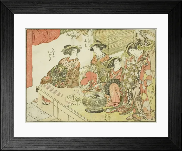 Framed Print : Four courtesans of various houses, from the book Mirror of Beautiful Women of the Pleasure... 1776 Creator: Shunsho. Four courtesans of various houses, from the book Mirror of Beautiful Women of the Pleasure... 1776 Creator: Shunsho Framed Print : Four courtesans of various houses, from the book Mirror of Beautiful Women of the Pleasure... 1776 Creator: Shunsho. Four courtesans of various houses, from the book Mirror of Beautiful Women of the Pleasure... 1776 Creator: Shunsho