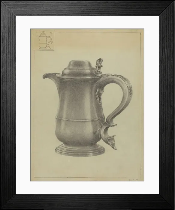 Framed Print : Silver Tankard, c. 1936. Creator: Simon Weiss Framed Print : Silver Tankard, c. 1936. Creator: Simon Weiss