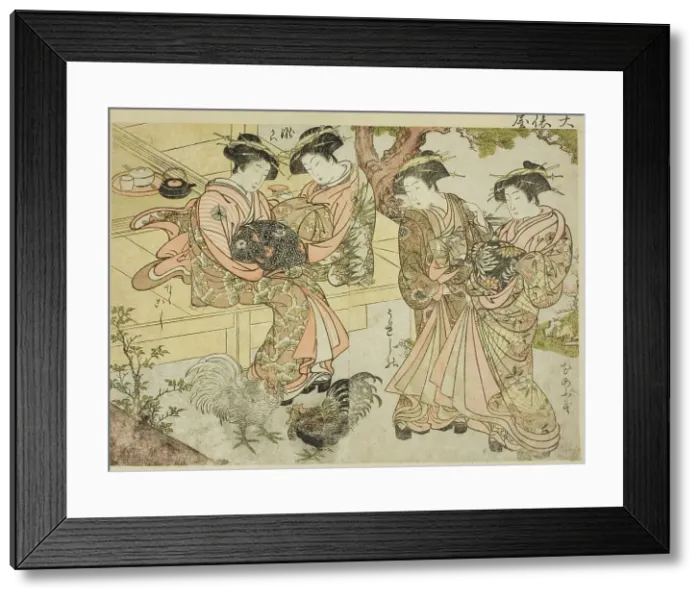 Framed Print : Courtesans of Ogiya, from the book Mirror of Beautiful Women of the Pleasure Quarters... 1776. Creator: Shunsho. Courtesans of Ogiya, from the book Mirror of Beautiful Women of the Pleasure Quarters... 1776. Creator: Shunsho Framed Print : Courtesans of Ogiya, from the book Mirror of Beautiful Women of the Pleasure Quarters... 1776. Creator: Shunsho. Courtesans of Ogiya, from the book Mirror of Beautiful Women of the Pleasure Quarters... 1776. Creator: Shunsho