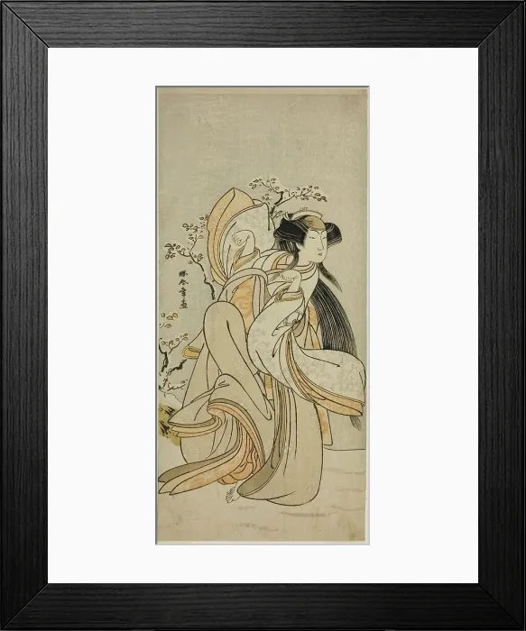 Framed Print : The Actor Iwai Hanshiro IV as Kojoro-gitsune of Hakata in the Play Hikitsurete Yagoe... c. 1776. Creator: Shunsho Framed Print : The Actor Iwai Hanshiro IV as Kojoro-gitsune of Hakata in the Play Hikitsurete Yagoe... c. 1776. Creator: Shunsho