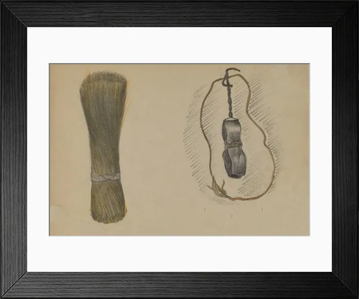 Framed Print : Hairbrush and Beard Tweezers, 1935. Creator: George B. Wally Framed Print : Hairbrush and Beard Tweezers, 1935. Creator: George B. Wally