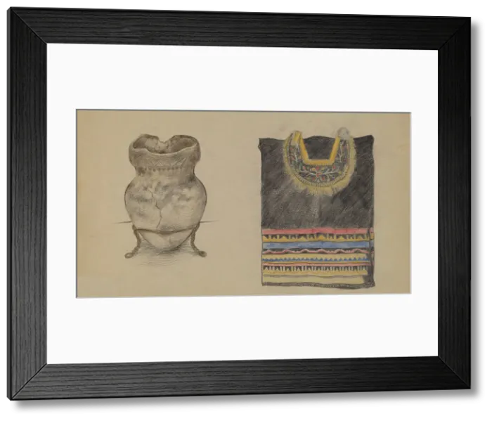 Framed Print : Vessel and Skirt, 1935. Creator: George B. Wally Framed Print : Vessel and Skirt, 1935. Creator: George B. Wally