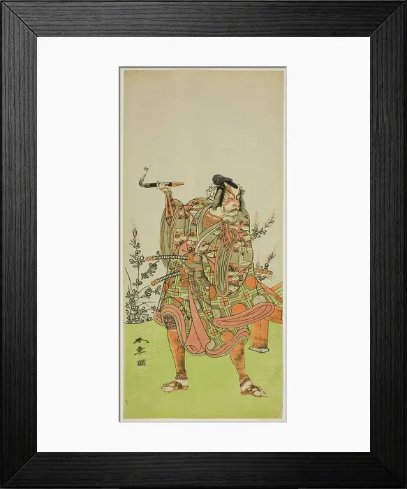 Framed Print : The Actor Ichikawa Danzaburo II as Usui no Sadamitsu (?) in the Play Edo Katagi Hikeya... c. 1772. Creator: Shunsho Framed Print : The Actor Ichikawa Danzaburo II as Usui no Sadamitsu (?) in the Play Edo Katagi Hikeya... c. 1772. Creator: Shunsho