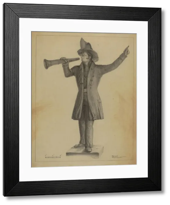 Framed Print : Wooden Figure, 1935 / 1942. Creator: Bernard Westmacott Framed Print : Wooden Figure, 1935 / 1942. Creator: Bernard Westmacott