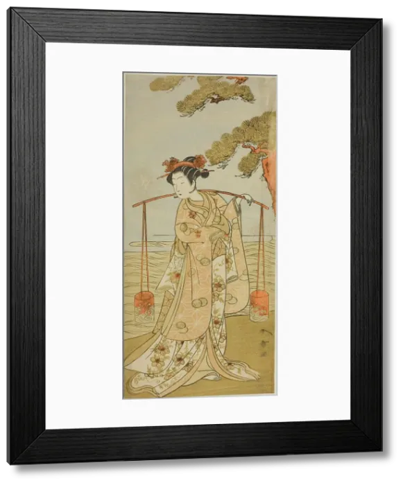 Framed Print : The Actor Segawa Kitsuji III as Murasame in the Play Gohiiki Kanjincho, Performed... c. 1773. Creator: Shunsho Framed Print : The Actor Segawa Kitsuji III as Murasame in the Play Gohiiki Kanjincho, Performed... c. 1773. Creator: Shunsho