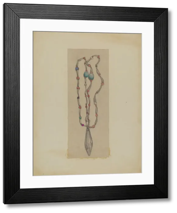 Framed Print : Necklace, 1935 / 1942. Creator: George B. Wally Framed Print : Necklace, 1935 / 1942. Creator: George B. Wally