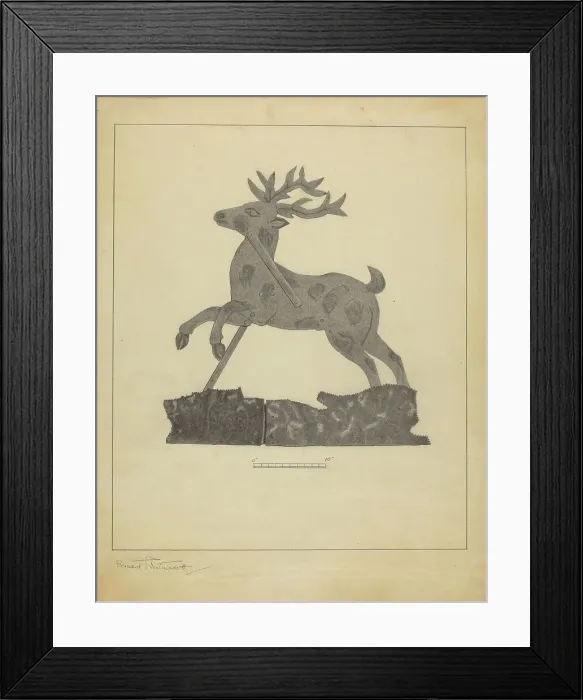 Framed Print : Weather Vane, c. 1938. Creator: Bernard Westmacott Framed Print : Weather Vane, c. 1938. Creator: Bernard Westmacott