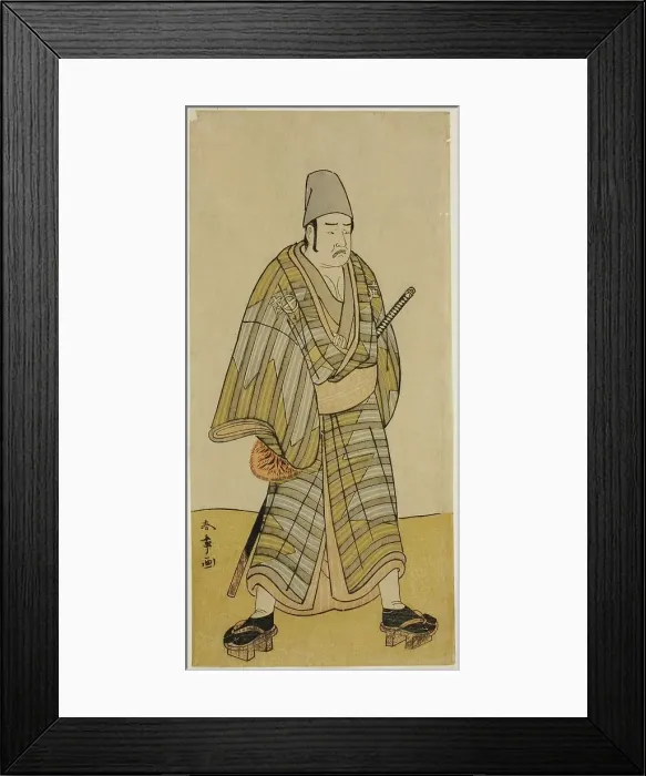 Framed Print : The Actor Otani Hiroemon III as Gokumon Shobei in the Play Sugata no Hana Kurofune... c. 1774. Creator: Shunsho Framed Print : The Actor Otani Hiroemon III as Gokumon Shobei in the Play Sugata no Hana Kurofune... c. 1774. Creator: Shunsho