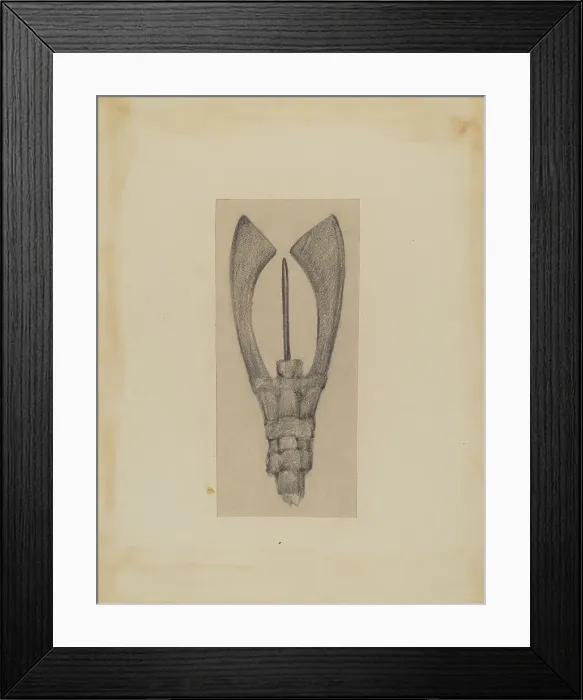 Framed Print : Fish Spear, 1935 / 1942. Creator: George B. Wally Framed Print : Fish Spear, 1935 / 1942. Creator: George B. Wally
