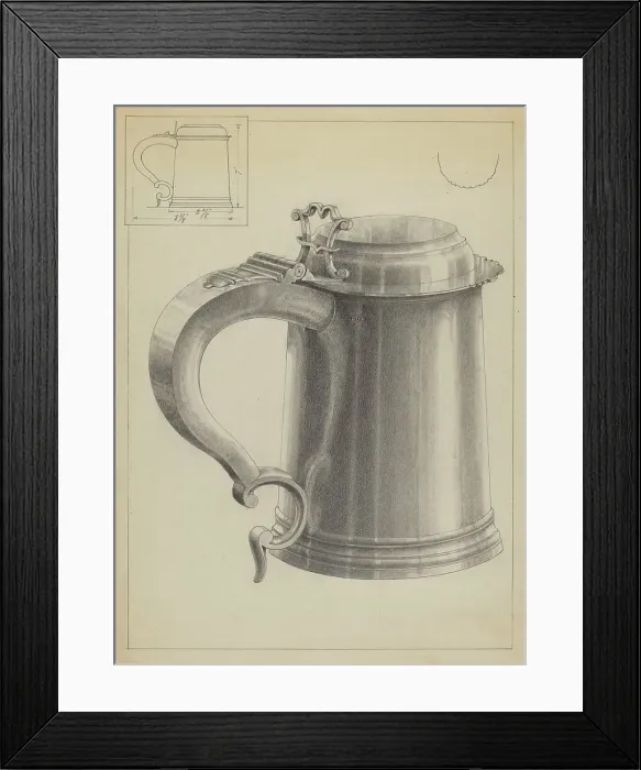 Framed Print : Silver Tankard, c. 1936. Creator: Simon Weiss Framed Print : Silver Tankard, c. 1936. Creator: Simon Weiss