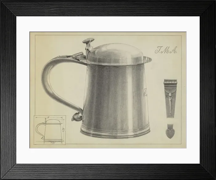 Framed Print : Silver Tankard, 1935 / 1942. Creator: Simon Weiss Framed Print : Silver Tankard, 1935 / 1942. Creator: Simon Weiss