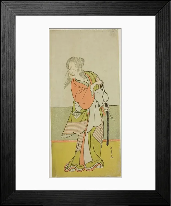 Framed Print : The Actor Nakajima Kanzaemon III as Yaguchi no Karasu-baba in the Play Hono Nitta... c. 1777. Creator: Shunsho Framed Print : The Actor Nakajima Kanzaemon III as Yaguchi no Karasu-baba in the Play Hono Nitta... c. 1777. Creator: Shunsho
