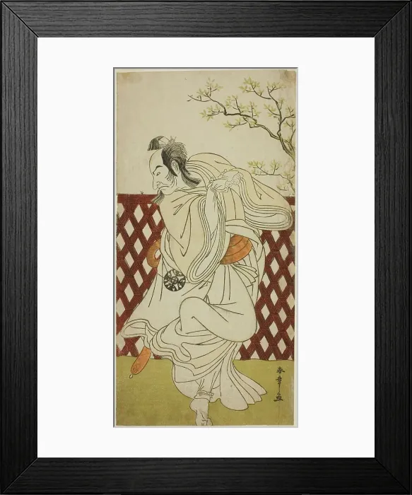 Framed Print : The Actor Nakamura Nakazo I as Sakon-gitsune in the Play Hana-zumo Genji Hiiki, Performed... c1775. Creator: Shunsho