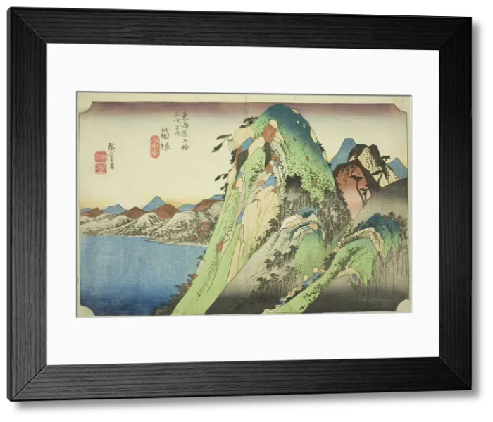 Framed Print : Hakone: View of the Lake (Hakone, kosui no zu), from the series Fifty-three Station... c. 1833 / 34. Creator: Ando Hiroshige. Hakone: View of the Lake (Hakone, kosui no zu), from the series Fifty-three Station... c. 1833 / 34 Framed Print : Hakone: View of the Lake (Hakone, kosui no zu), from the series Fifty-three Station... c. 1833 / 34. Creator: Ando Hiroshige. Hakone: View of the Lake (Hakone, kosui no zu), from the series Fifty-three Station... c. 1833 / 34