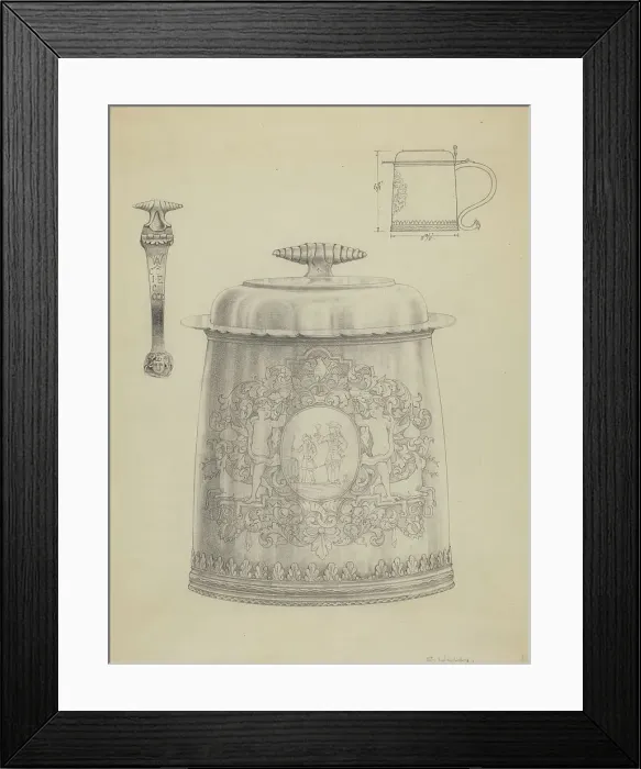 Framed Print : Silver Tankard, c. 1936. Creator: Simon Weiss