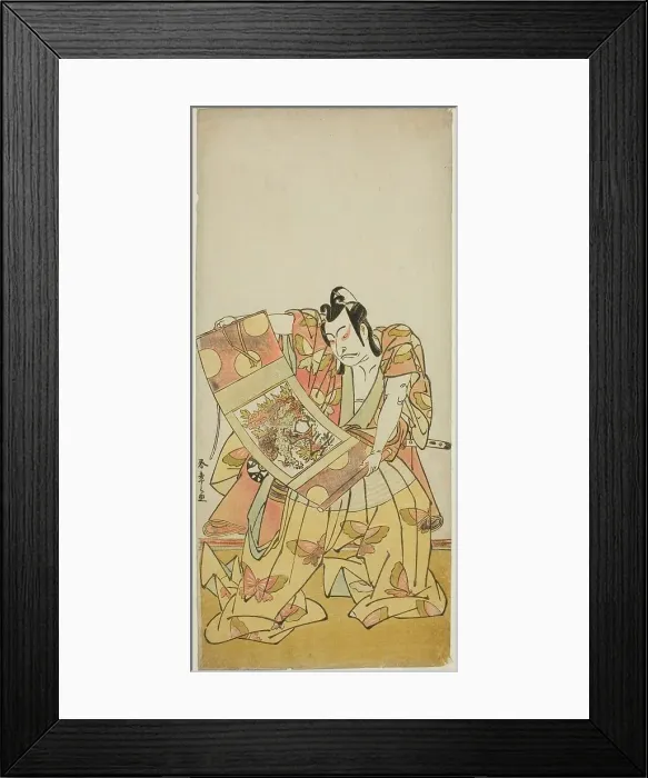 Framed Print : The Actor Nakamura Nakazo I as Soga no Goro Tokimune in the Play Kazoe Uta Ta Ue... c. 1776. Creator: Shunsho Framed Print : The Actor Nakamura Nakazo I as Soga no Goro Tokimune in the Play Kazoe Uta Ta Ue... c. 1776. Creator: Shunsho
