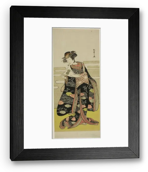 Framed Print : The Actor Segawa Kikunojo III as Onami Disguised as the Dragon Princess in the Play... c. 1778. Creator: Shunsho Framed Print : The Actor Segawa Kikunojo III as Onami Disguised as the Dragon Princess in the Play... c. 1778. Creator: Shunsho