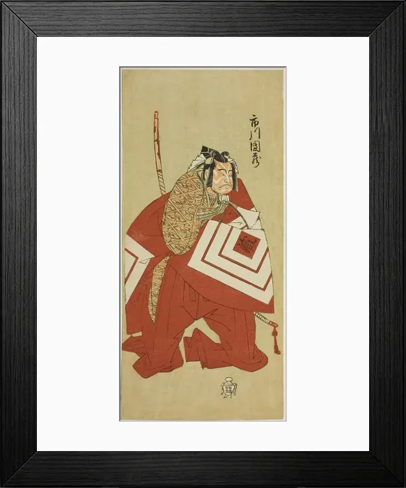 Framed Print : The Actor Ichikawa Danzo III as Kamakura no Gongoro Kagemasa (?) in the Play Otokoyama... c. 1768. Creator: Shunsho Framed Print : The Actor Ichikawa Danzo III as Kamakura no Gongoro Kagemasa (?) in the Play Otokoyama... c. 1768. Creator: Shunsho