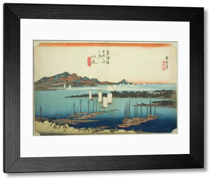 Framed Print : Ejiri: Distant View of Miho (Ejiri, Miho enbo), from the series Fifty-three Station... c. 1833 / 34. Creator: Ando Hiroshige. Ejiri: Distant View of Miho (Ejiri, Miho enbo), from the series Fifty-three Station... c. 1833 / 34 Framed Print : Ejiri: Distant View of Miho (Ejiri, Miho enbo), from the series Fifty-three Station... c. 1833 / 34. Creator: Ando Hiroshige. Ejiri: Distant View of Miho (Ejiri, Miho enbo), from the series Fifty-three Station... c. 1833 / 34
