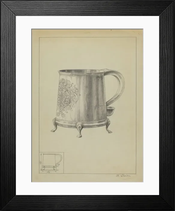 Framed Print : Silver Mug, c. 1936. Creator: Simon Weiss Framed Print : Silver Mug, c. 1936. Creator: Simon Weiss