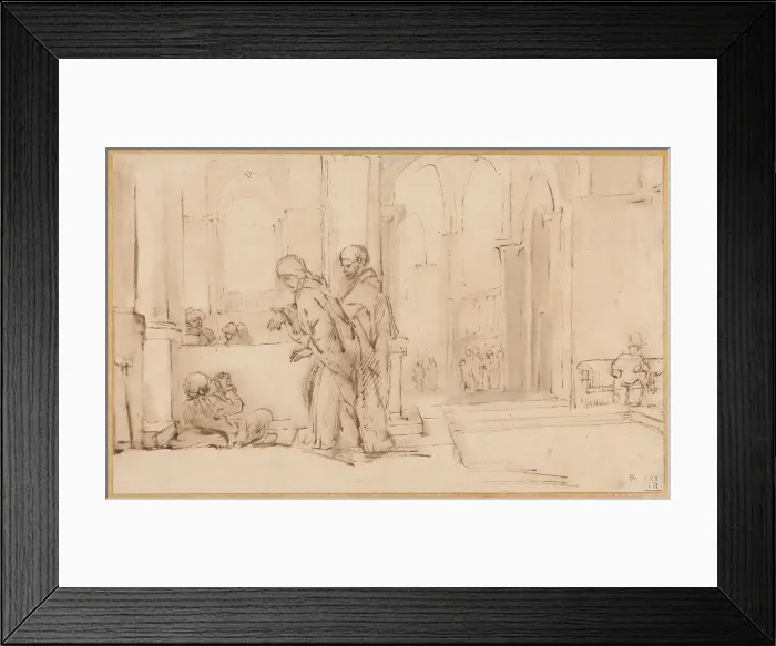 Framed Print : Peter and John at the Temple Gate, 1626 / 69. Creator: Willem Drost Framed Print : Peter and John at the Temple Gate, 1626 / 69. Creator: Willem Drost