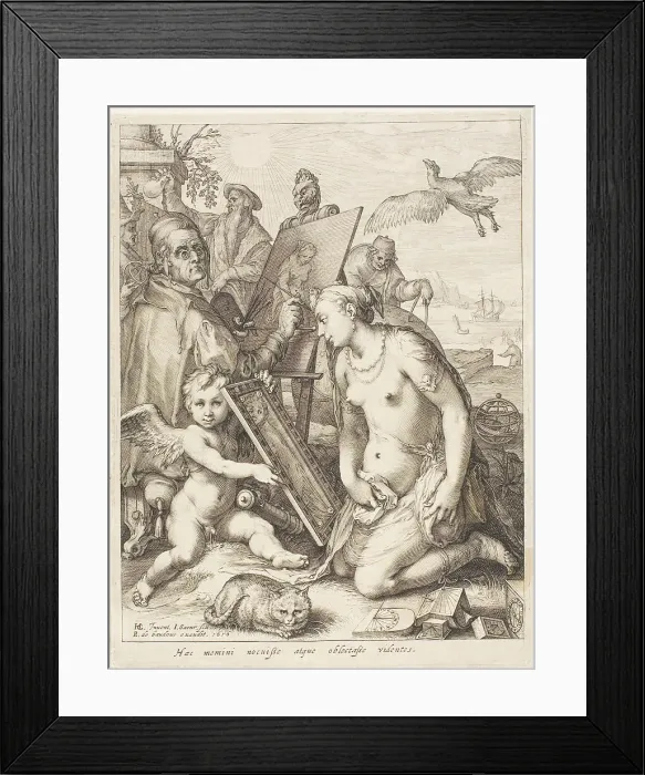 Framed Print : The Painter, 1616. Creator: Jan Saenredam Framed Print : The Painter, 1616. Creator: Jan Saenredam