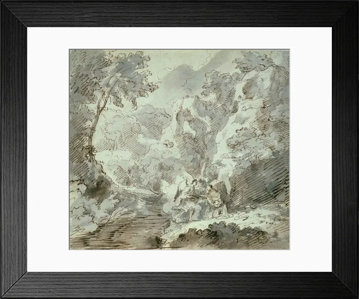 Framed Print : Hagar and the Angel, n.d. Creator: Unknown Framed Print : Hagar and the Angel, n.d. Creator: Unknown