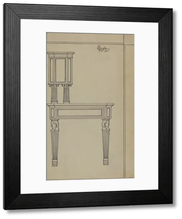 Framed Print : Desk, 1936. Creator: Frank Wenger Framed Print : Desk, 1936. Creator: Frank Wenger