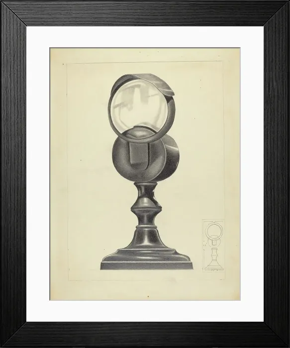 Framed Print : Bull's Eye Lamp, c. 1939. Creator: Charlotte Winter Framed Print : Bull's Eye Lamp, c. 1939. Creator: Charlotte Winter