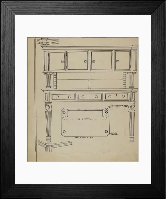Framed Print : Desk, 1936. Creator: Frank Wenger Framed Print : Desk, 1936. Creator: Frank Wenger
