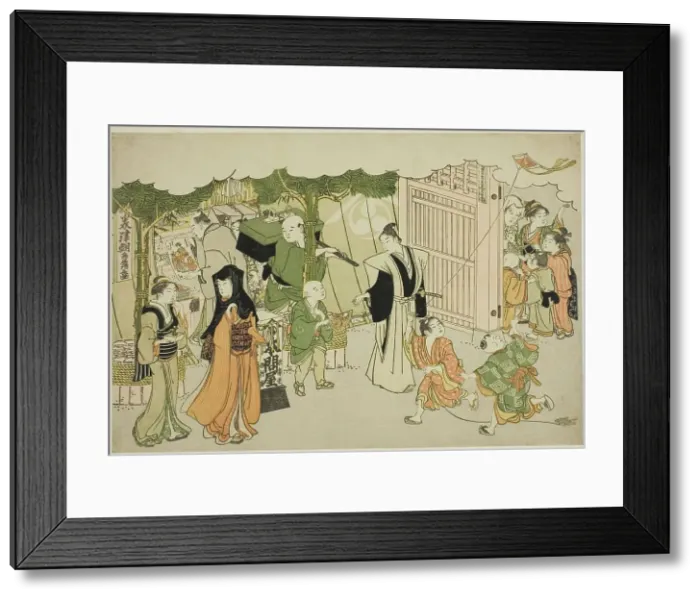 Framed Print : The First Day of Business (Akinai hajime), from the illustrated book Colors of the... c. 1787. Creator: Torii Kiyonaga. The First Day of Business (Akinai hajime), from the illustrated book Colors of the... c. 1787. Creator: Torii Kiyonaga Framed Print : The First Day of Business (Akinai hajime), from the illustrated book Colors of the... c. 1787. Creator: Torii Kiyonaga. The First Day of Business (Akinai hajime), from the illustrated book Colors of the... c. 1787. Creator: Torii Kiyonaga