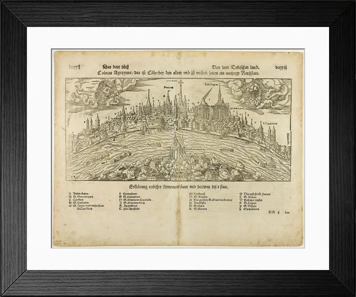 Framed Print : View of Cologne (recto) Man Hanged from a Tree (verso), Two leafs DCCXXI-DCCXXIIII...1937. Creators: Hans Rudolf Manuel Deutsch, Max Geisberg Framed Print : View of Cologne (recto) Man Hanged from a Tree (verso), Two leafs DCCXXI-DCCXXIIII...1937. Creators: Hans Rudolf Manuel Deutsch, Max Geisberg