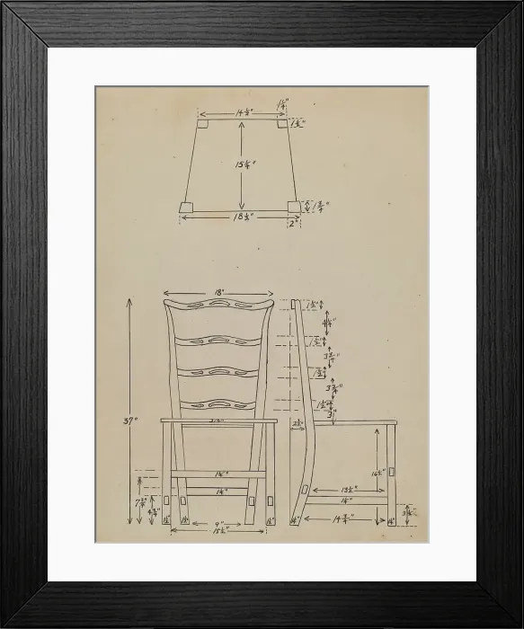 Framed Print : Side Chair, 1936. Creator: Hans Westendorff Framed Print : Side Chair, 1936. Creator: Hans Westendorff
