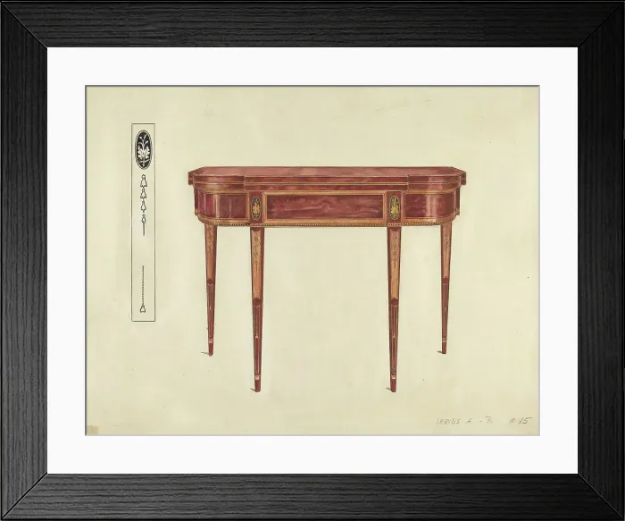Framed Print : Card Table, c. 1953. Creator: Florence Choate Framed Print : Card Table, c. 1953. Creator: Florence Choate