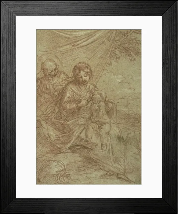 Framed Print : Rest on the Flight into Egypt, n.d. Creator: Flaminio Torre Framed Print : Rest on the Flight into Egypt, n.d. Creator: Flaminio Torre