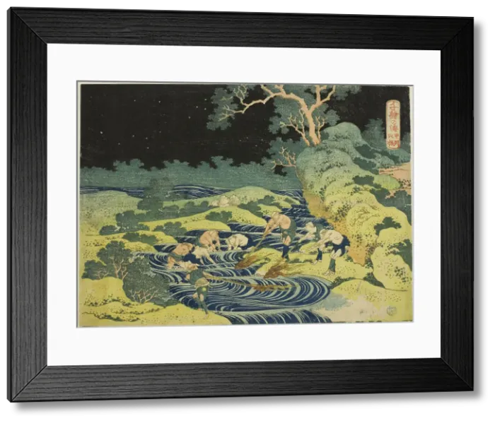 Framed Print : Fishing by Torch in Kai Province (Koshu hiburi) from the series One Thousand Pictures... c1833 / 34. Creator: Hokusai. Fishing by Torch in Kai Province (Koshu hiburi) from the series One Thousand Pictures... c1833 / 34. Creator: Hokusai Framed Print : Fishing by Torch in Kai Province (Koshu hiburi) from the series One Thousand Pictures... c1833 / 34. Creator: Hokusai. Fishing by Torch in Kai Province (Koshu hiburi) from the series One Thousand Pictures... c1833 / 34. Creator: Hokusai