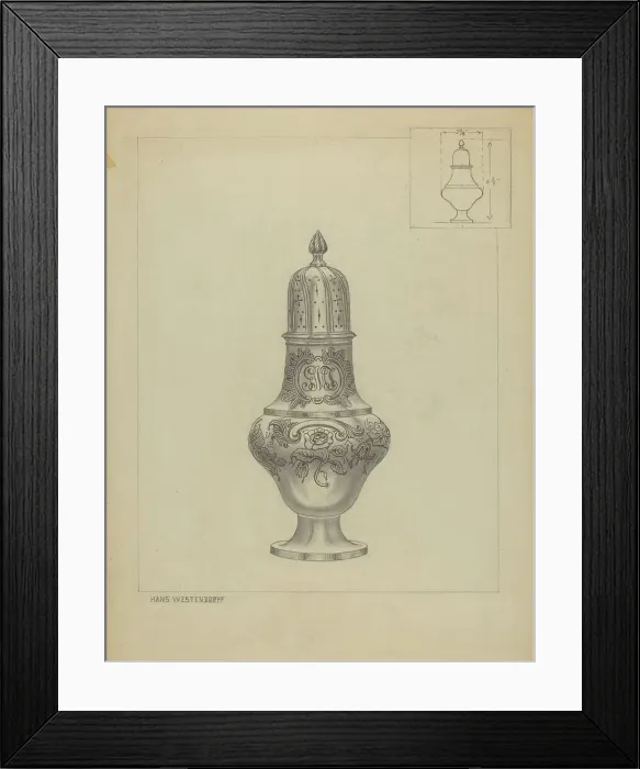 Framed Print : Silver Caster, c. 1936. Creator: Hans Westendorff Framed Print : Silver Caster, c. 1936. Creator: Hans Westendorff