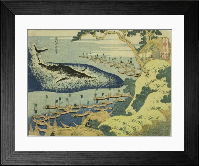 Framed Print : Whaling off the Coast of the Goto Islands (Goto kujira tsuki), from the series One... c. 1831-33. Creator: Hokusai. Whaling off the Coast of the Goto Islands (Goto kujira tsuki), from the series One... c. 1831-33. Creator: Hokusai Framed Print : Whaling off the Coast of the Goto Islands (Goto kujira tsuki), from the series One... c. 1831-33. Creator: Hokusai. Whaling off the Coast of the Goto Islands (Goto kujira tsuki), from the series One... c. 1831-33. Creator: Hokusai