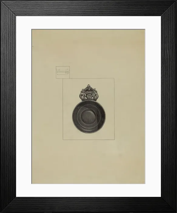 Framed Print : Pewter Porringer, 1935 / 1942. Creator: Charlotte Winter Framed Print : Pewter Porringer, 1935 / 1942. Creator: Charlotte Winter