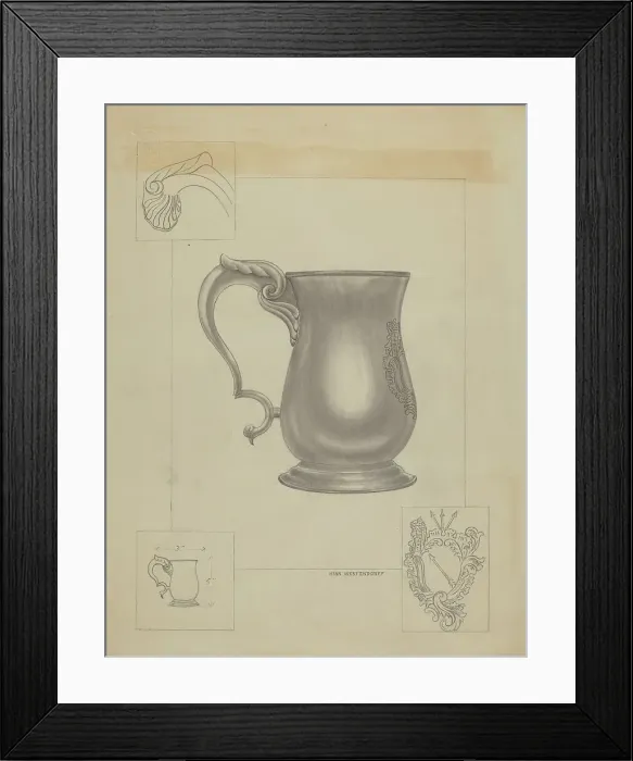 Framed Print : Silver Mug, c. 1936. Creator: Hans Westendorff Framed Print : Silver Mug, c. 1936. Creator: Hans Westendorff