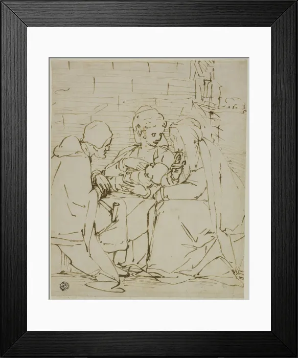 Framed Print : Holy Family with Saint Anne, c.1570. Creator: School of Luca Cambiaso Italian, 1527-1585 Framed Print : Holy Family with Saint Anne, c.1570. Creator: School of Luca Cambiaso Italian, 1527-1585
