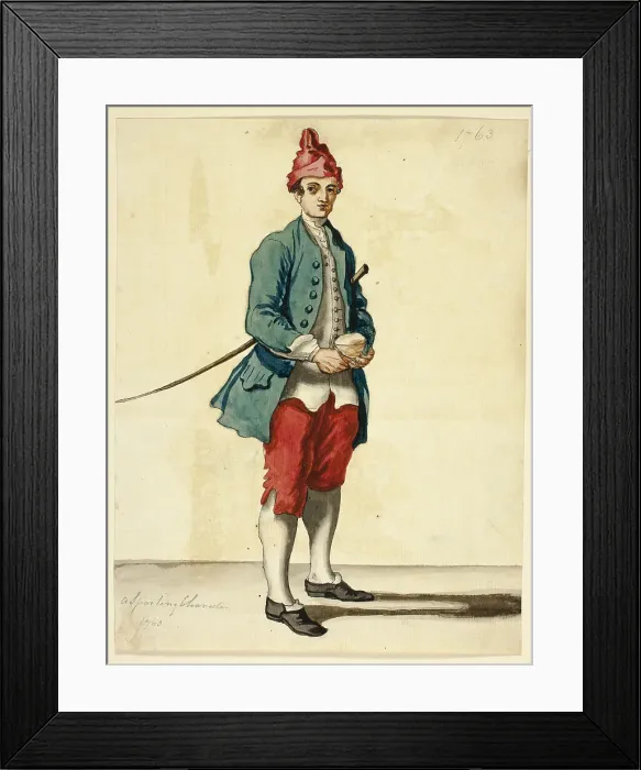 Framed Print : A Sporting Character, 1754-1796. Creator: David Allan Framed Print : A Sporting Character, 1754-1796. Creator: David Allan